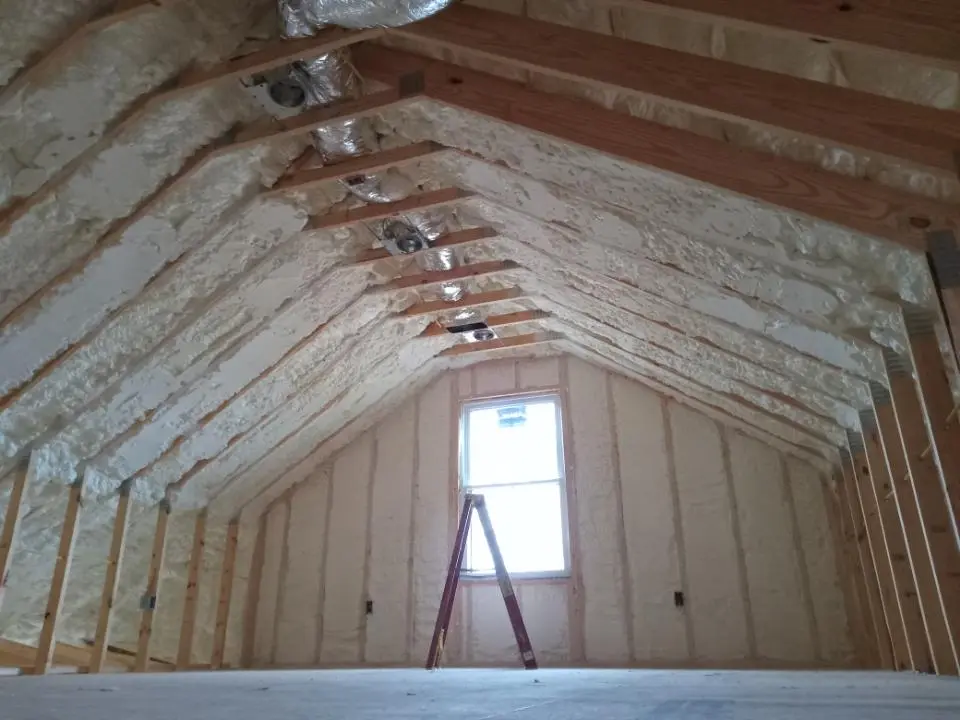 Spray foam roofing application for Crawl Space Insulation project in York